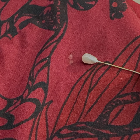 NWT La Femme En Noir Mythical Goddess Gown Oxblood Gorgon Print 👉FLAW👈 - Picture 7 of 13